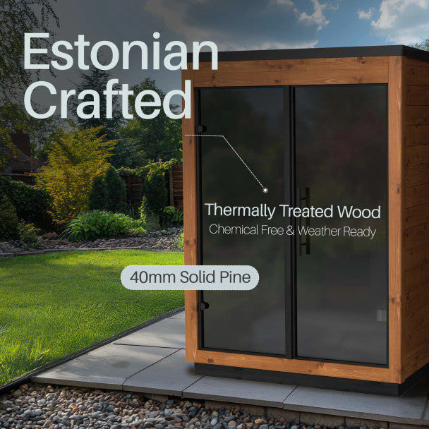 ALEKO Aris Scots Pine Thermowood Outdoor Sauna – 2 Person