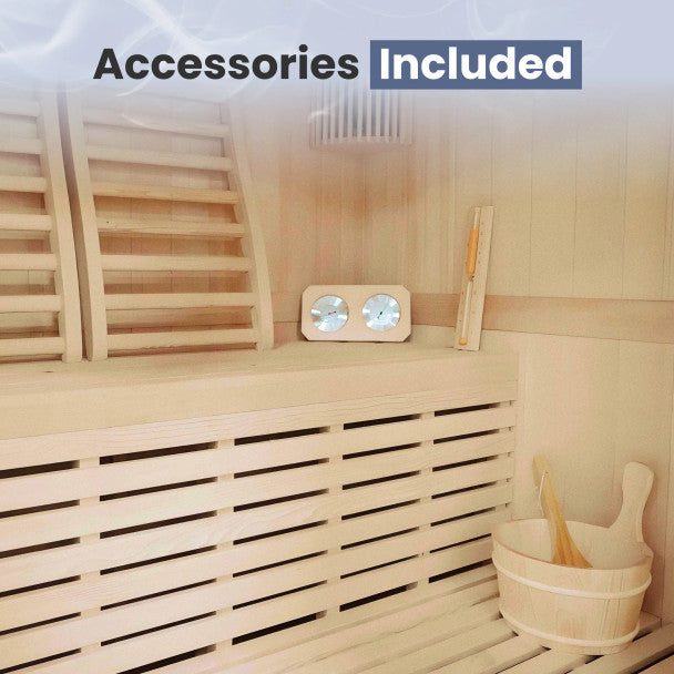 ALEKO Viola Canadian Hemlock Traditional Sauna – 3–4 Person Compact Indoor Spa