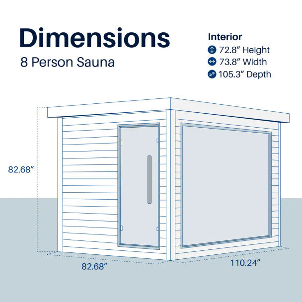 ALEKO Camellia Outdoor Wet & Dry Sauna – 7–8 Person