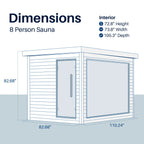 ALEKO Camellia Outdoor Wet & Dry Sauna – 7–8 Person