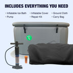 ALEKO Arctica Inflatable Cold Plunge Tub + 1HP Chiller & Heater Kit – Hot & Cold Therapy System