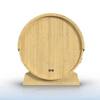 Aleko Anémona 2–4 Person White Finland Pine Barrel Sauna – Outdoor Sauna with Front Porch Canopy for Relaxation & Recovery