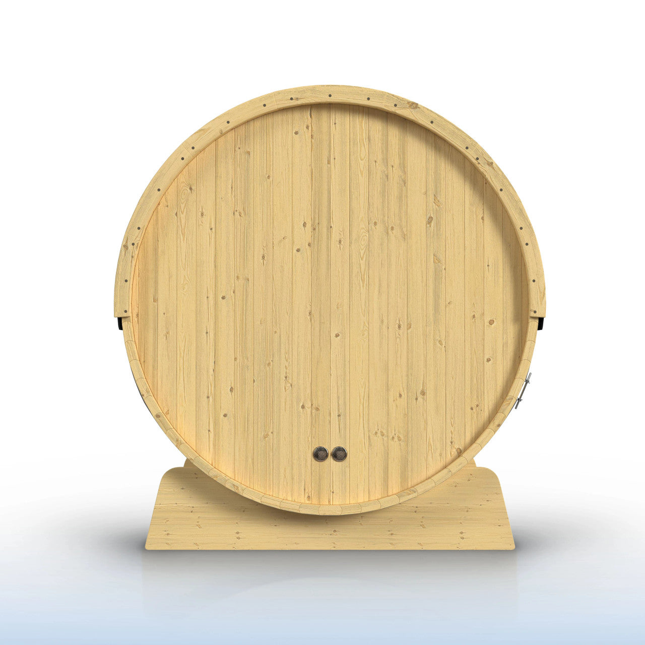 Aleko Anémona 2–4 Person White Finland Pine Barrel Sauna – Outdoor Sauna with Front Porch Canopy for Relaxation & Recovery