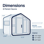ALEKO Bluet Rustic Cedar Outdoor Sauna – 6 Person