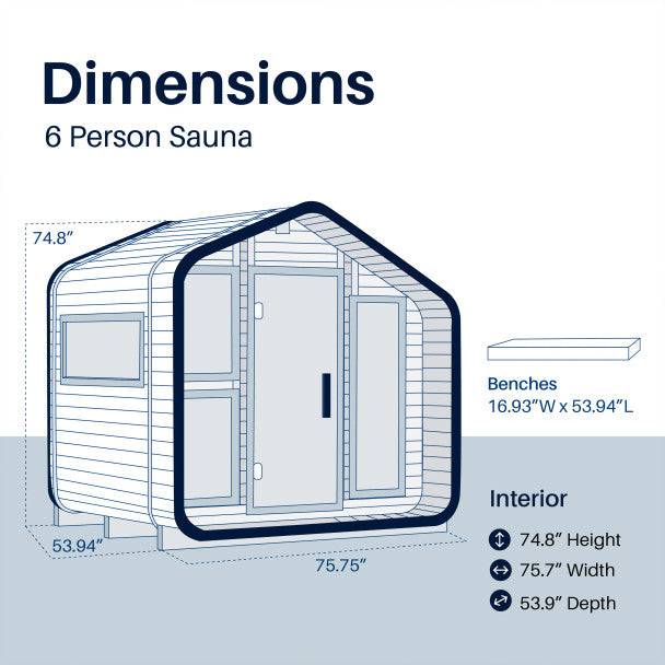 ALEKO Bluet Rustic Cedar Outdoor Sauna – 6 Person