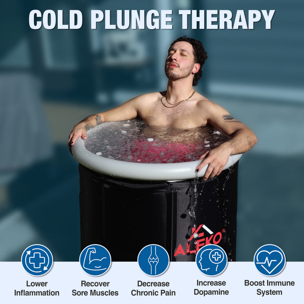 Aleko Portable Ice Bath Cold Plunge with Cover and Carry Bag