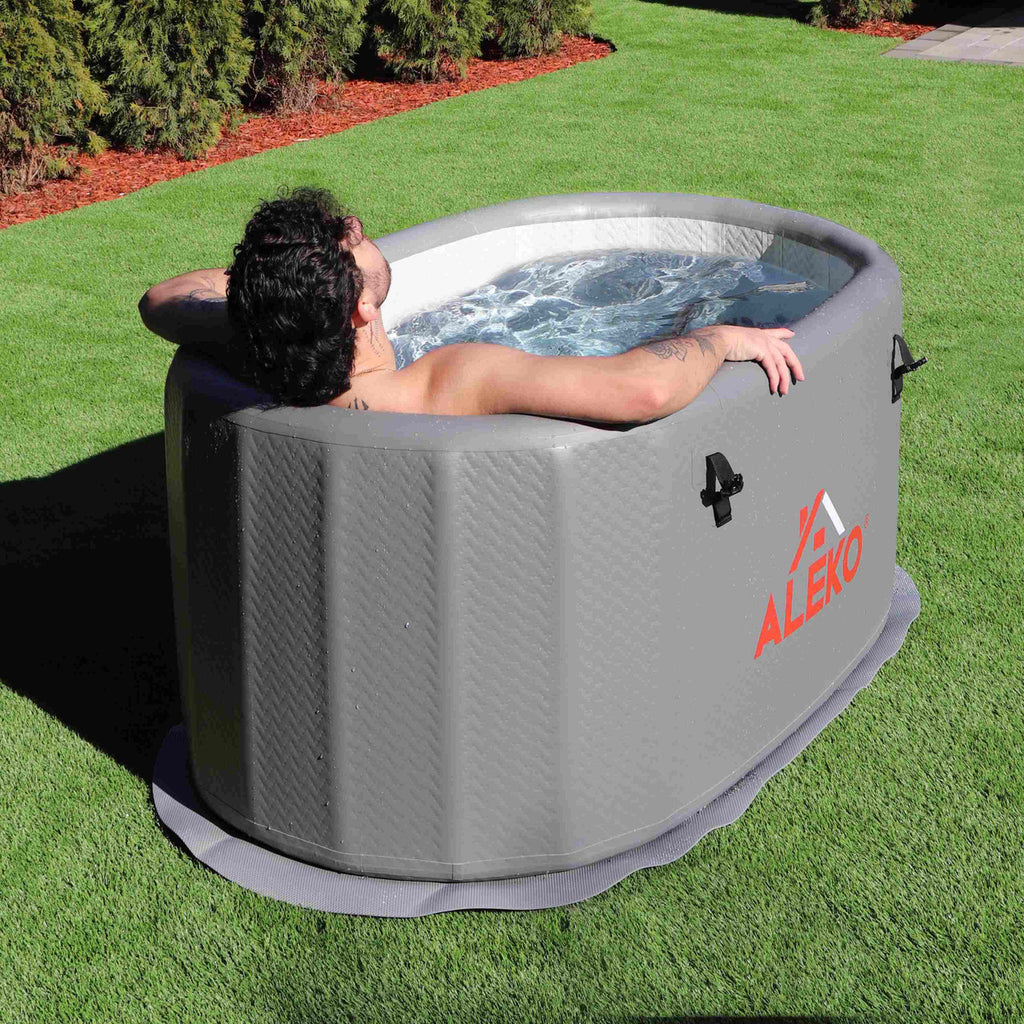 ALEKO Arctica Inflatable Cold Plunge Tub + 1HP Chiller & Heater Kit – Hot & Cold Therapy System
