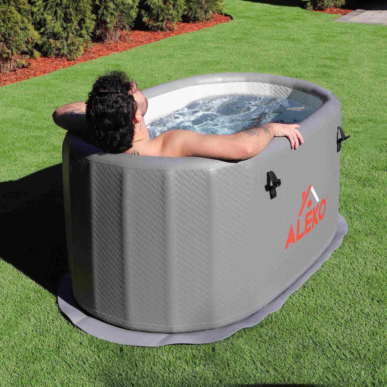 ALEKO Arctica Inflatable Cold Plunge Tub + 1HP Chiller & Heater Kit – Hot & Cold Therapy System