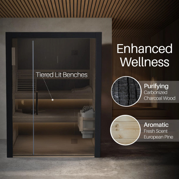 ALEKO Orchid Indoor Sauna – 3 Person Traditional Steam Sauna