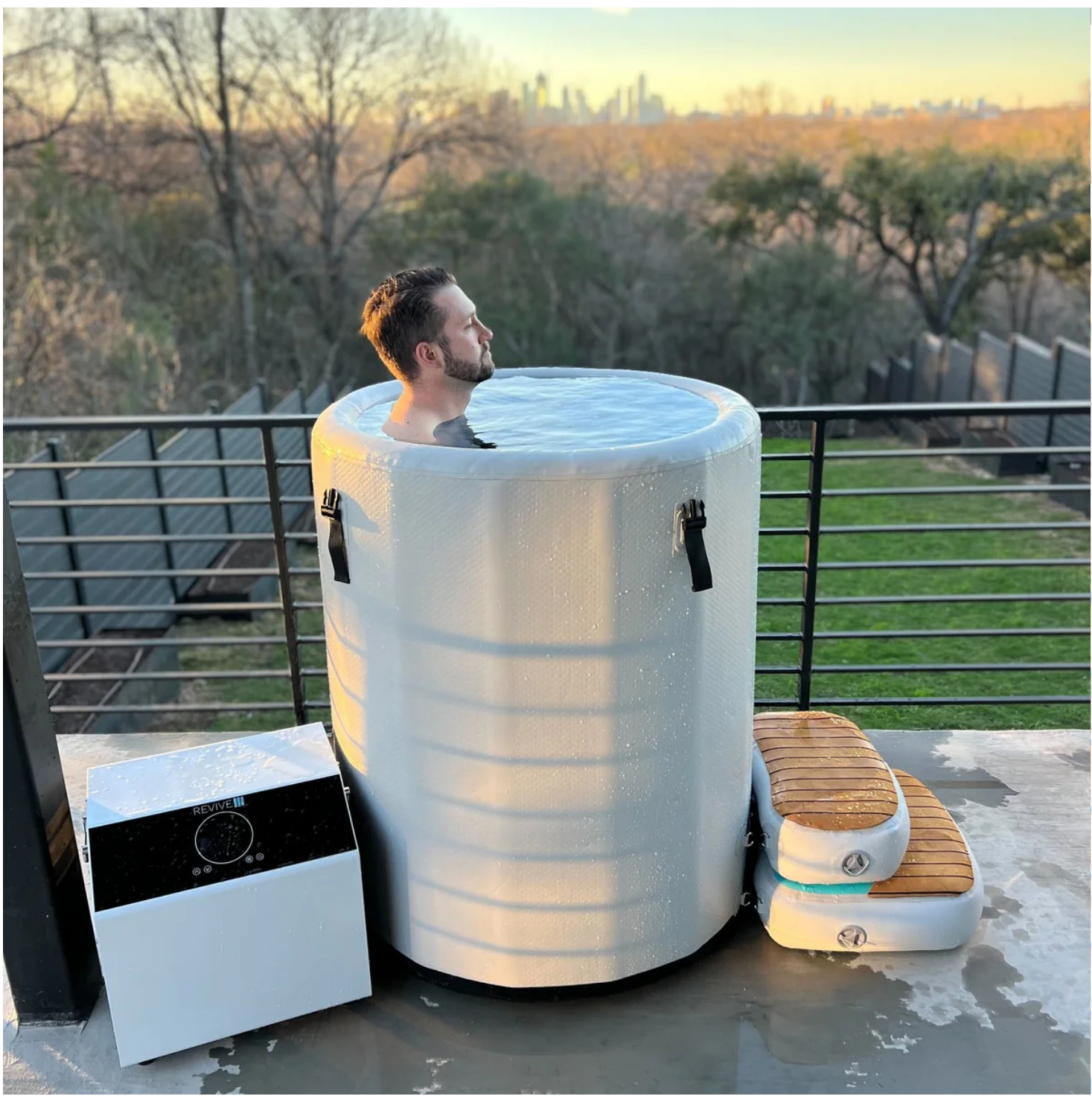 Revive Plunge Inflatable Barrel Cold Plunge – Premium Portable Ice Bath