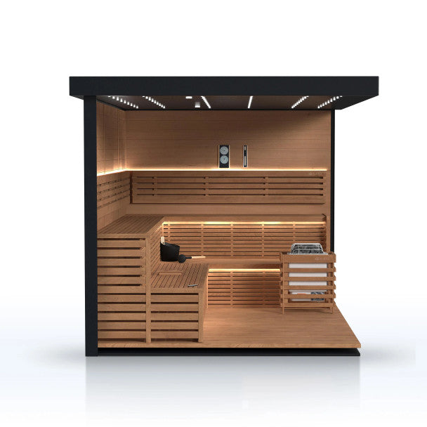 ALEKO Camellia Outdoor Wet & Dry Sauna – 7–8 Person
