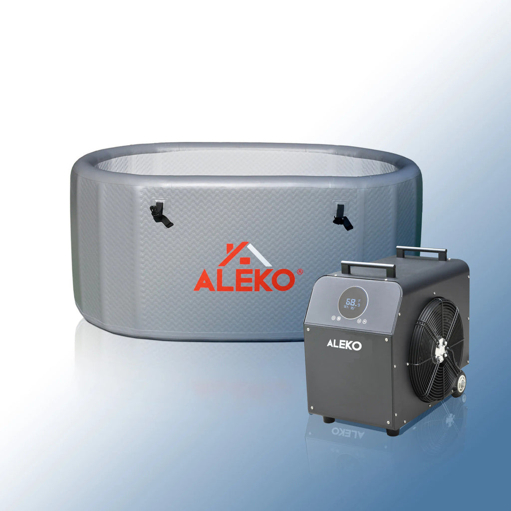 ALEKO Arctica Inflatable Cold Plunge Tub + 1HP Chiller & Heater Kit – Hot & Cold Therapy System
