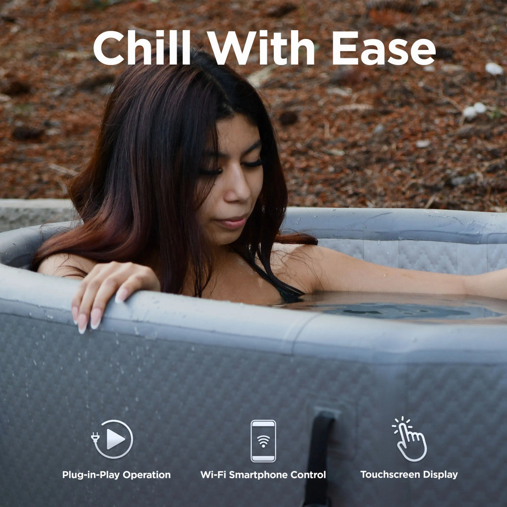 ALEKO Arctica Inflatable Cold Plunge Tub + 1HP Chiller & Heater Kit – Hot & Cold Therapy System