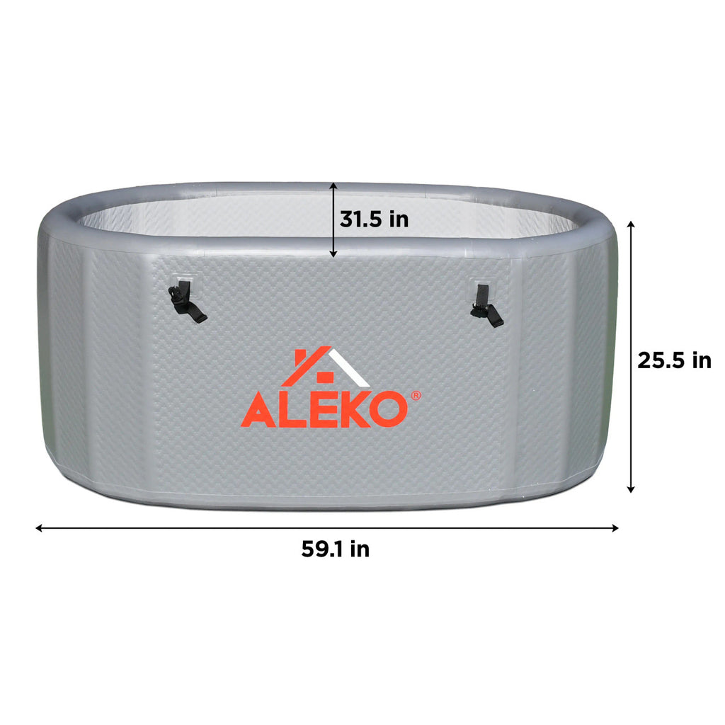 ALEKO Arctica Inflatable Cold Plunge Tub + 1HP Chiller & Heater Kit – Hot & Cold Therapy System