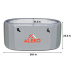 ALEKO Arctica Inflatable Cold Plunge Tub + 1HP Chiller & Heater Kit – Hot & Cold Therapy System