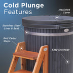 Aleko Lumina Vertical Cold Plunge System with 1 HP Chiller & Heater Kit