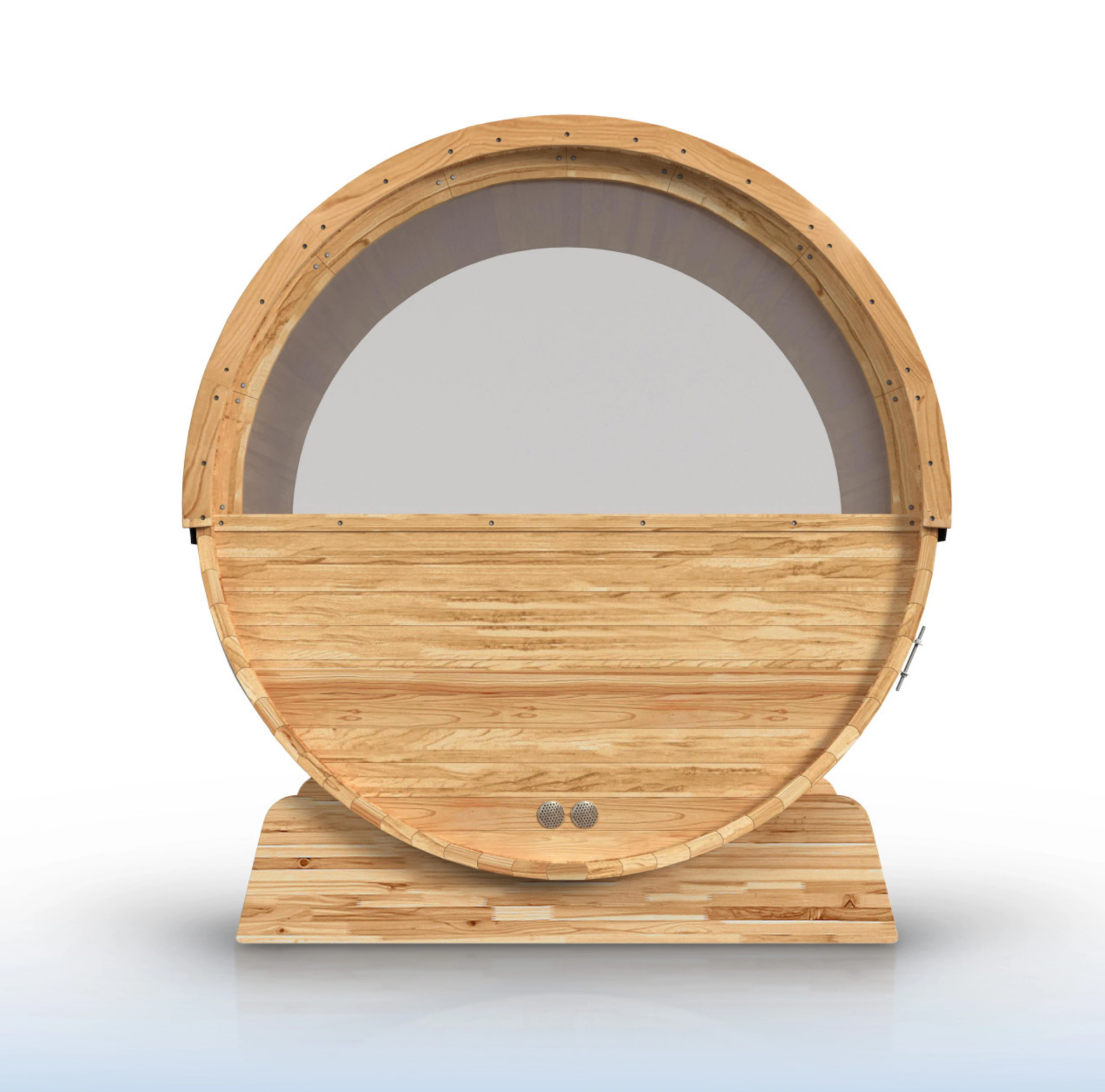 Aleko Liatris 6–8 Person Red Cedar Barrel Sauna – Panoramic Window Outdoor Sauna for Deep Detox, Relaxation & Recovery