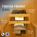 Aleko Liatris 6–8 Person Red Cedar Barrel Sauna – Panoramic Window Outdoor Sauna for Deep Detox, Relaxation & Recovery