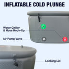 ALEKO Arctica Inflatable Cold Plunge Tub + 1HP Chiller & Heater Kit – Hot & Cold Therapy System