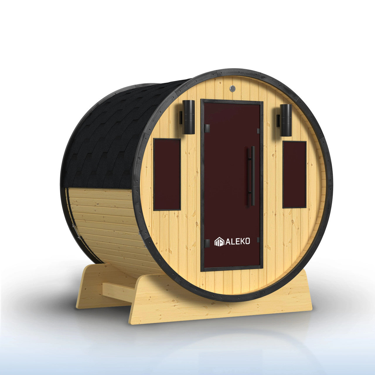 Aleko Celasia 3–4 Person White Finland Pine Barrel Sauna – Outdoor Compact Sauna for Wellness, Heat Therapy & Home Spa Relaxation