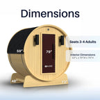 Aleko Anémona 3–4 Person White Finland Pine Barrel Sauna – Compact Outdoor Sauna for Relaxation, Detox & Wellness