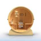 Aleko Anémona 3–4 Person White Finland Pine Barrel Sauna – Compact Outdoor Sauna for Relaxation, Detox & Wellness