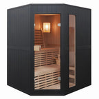ALEKO Viola Canadian Hemlock Traditional Sauna – 3–4 Person Compact Indoor Spa