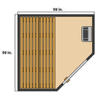 ALEKO Viola Canadian Hemlock Traditional Sauna – 3–4 Person Compact Indoor Spa