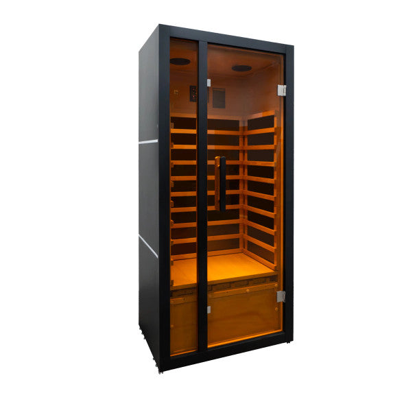 Aleko Oasis 1 Person Hemlock Infrared Sauna – Compact Indoor Sauna for Relaxation, Detox & Daily Wellness