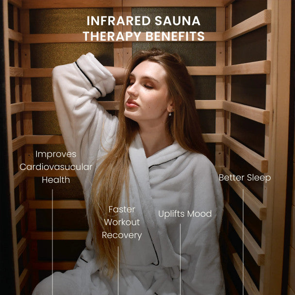 Aleko Oasis 1 Person Hemlock Infrared Sauna – Compact Indoor Sauna for Relaxation, Detox & Daily Wellness