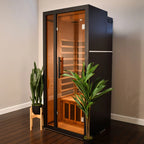 Aleko Oasis 1 Person Hemlock Infrared Sauna – Compact Indoor Sauna for Relaxation, Detox & Daily Wellness