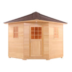ALEKO Canadian Hemlock Outdoor Sauna with 8 kW UL-Certified Heater – 8 Person