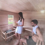 ALEKO Canadian Hemlock Outdoor Sauna with 8 kW UL-Certified Heater – 8 Person
