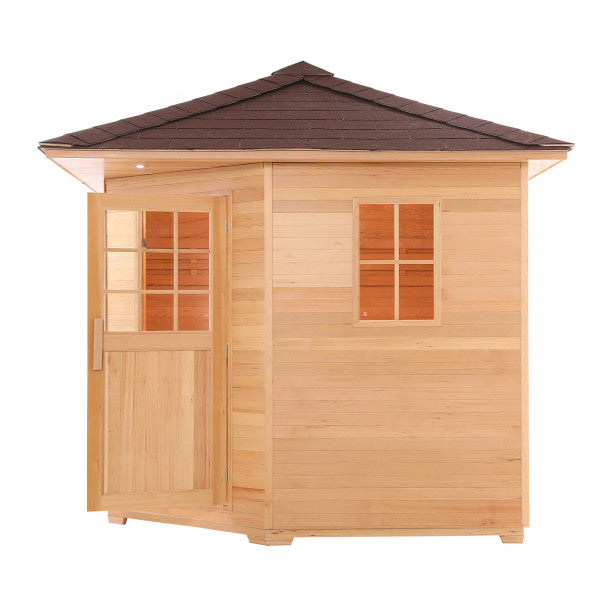 ALEKO Canadian Hemlock Outdoor Sauna with 8 kW UL-Certified Heater – 8 Person