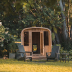 ALEKO Arnica 4-Person Rustic Cedar Square Outdoor Sauna
