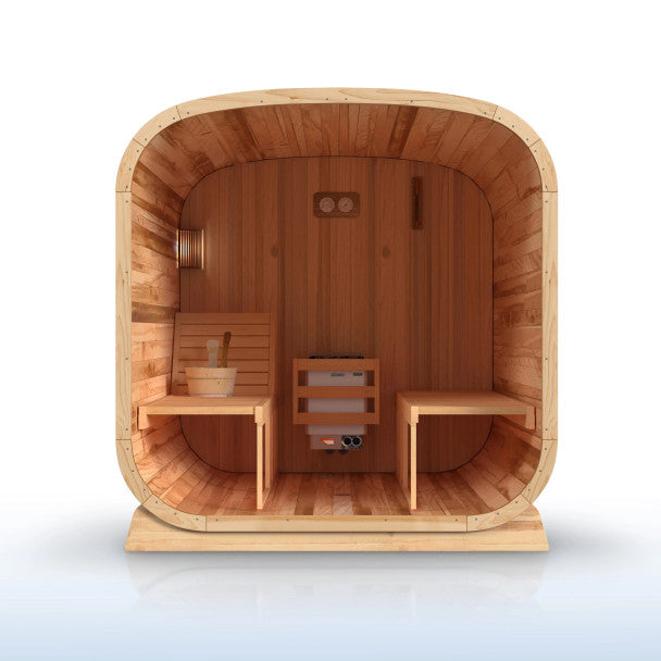 ALEKO Arnica 4-Person Rustic Cedar Square Outdoor Sauna
