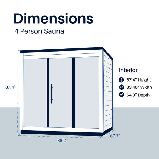 ALEKO Aris Outdoor Sauna with Harvia Heater – 4 Person