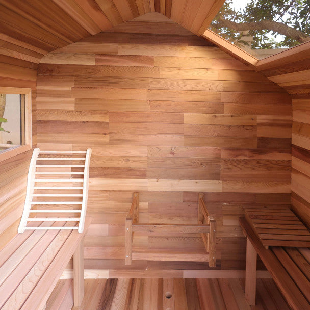 ALEKO Bluet Rustic Cedar Outdoor Sauna – 6 Person