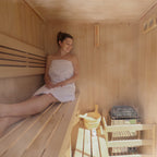 ALEKO Canadian Hemlock Traditional Indoor Sauna – 4–6 Person Luxury Home Spa with LED Lights & UL-Certified Heater