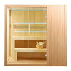 ALEKO Canadian Hemlock Traditional Indoor Sauna – 4–6 Person Luxury Home Spa with LED Lights & UL-Certified Heater