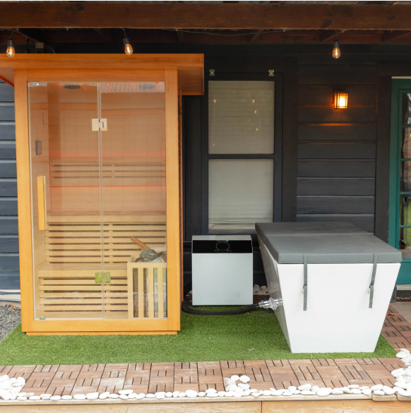 Revive Plunge 2-Person Traditional Sauna – Compact Luxury Home Sauna for Deep Detox & Relaxation