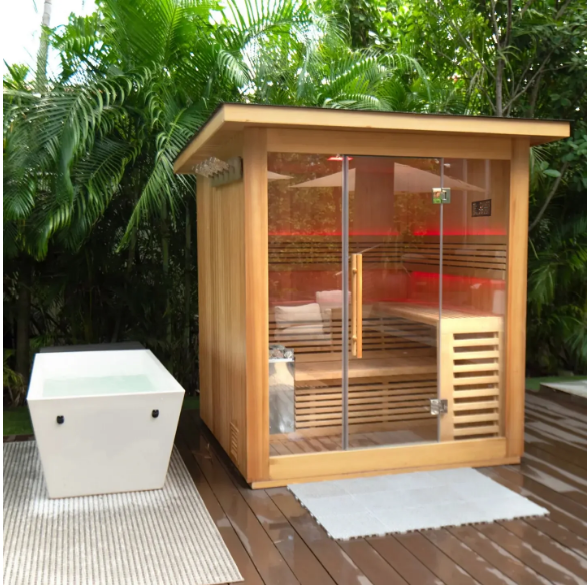 Revive Plunge 4 Person Traditional Sauna – Large Capacity Home Sauna for Detox, Recovery & Performance