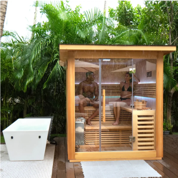 Revive Plunge 4 Person Traditional Sauna – Large Capacity Home Sauna for Detox, Recovery & Performance