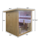 Revive Plunge 4 Person Traditional Sauna – Large Capacity Home Sauna for Detox, Recovery & Performance