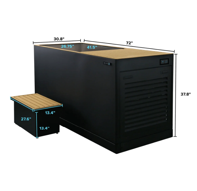 Revive Plunge Elite Cold Therapy Tub - Fully Insulated, Chiller-Ready Cold Plunge Designed for Elite Recovery