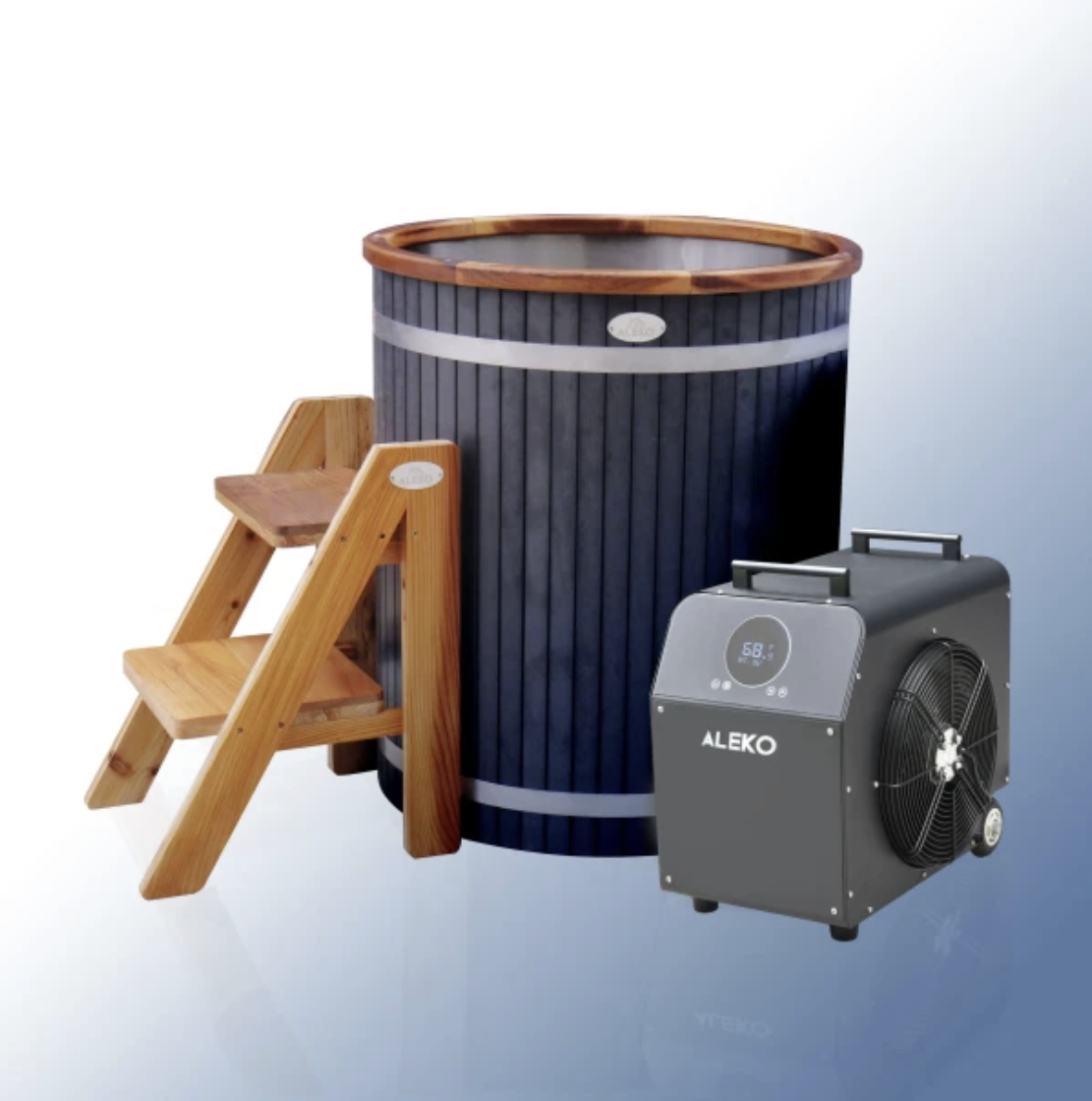 Aleko Lumina Vertical Cold Plunge System with 1 HP Chiller & Heater Kit