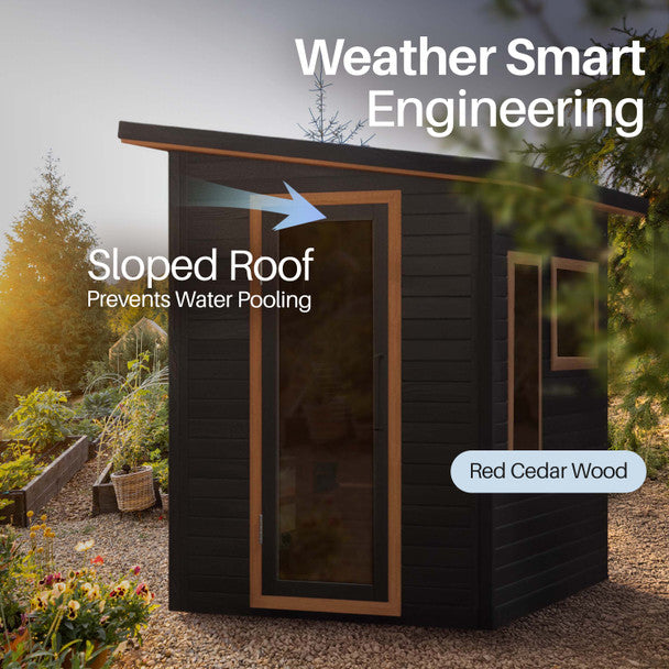 ALEKO Selenia Red Cedar Outdoor Sauna – 4 Person