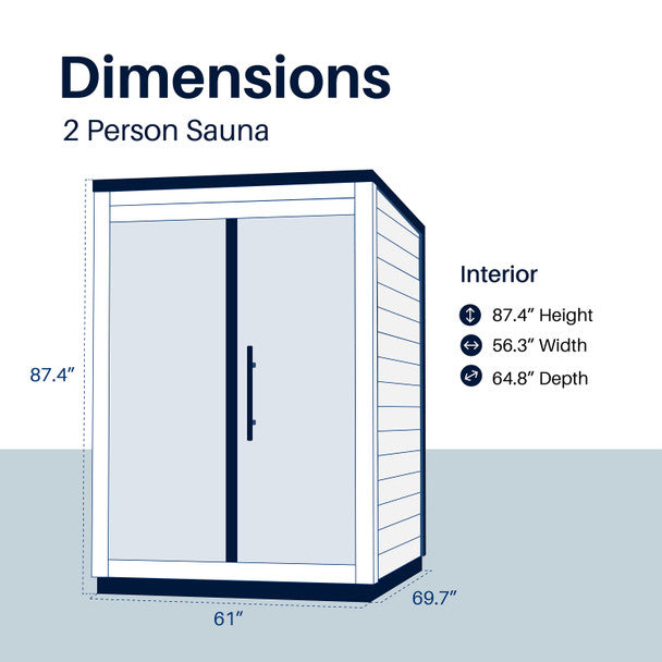 ALEKO Aris Scots Pine Thermowood Outdoor Sauna – 2 Person