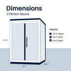 ALEKO Aris Scots Pine Thermowood Outdoor Sauna – 2 Person