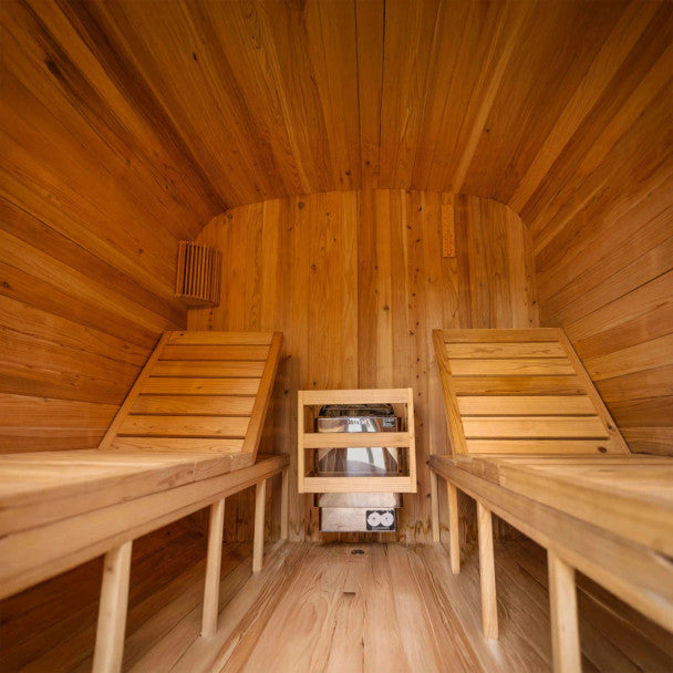 ALEKO Arnica 4-Person Rustic Cedar Square Outdoor Sauna